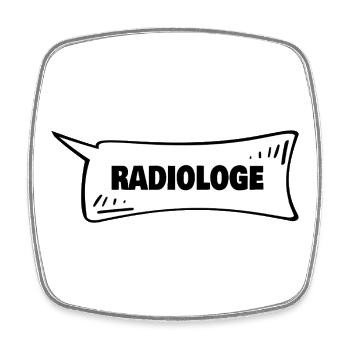 Radiologe - Viereckiger Kühlschrankmagnet - Weiß - Vorne