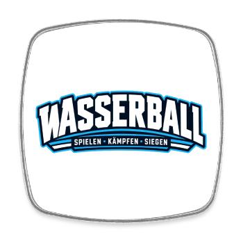 Wasserball Kraft-Logo - Viereckiger Kühlschrankmagnet - Weiß - Vorne