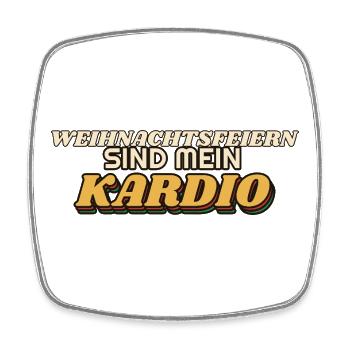 Weihnachtsfeiern sind mein Kardio - Gastro - Viereckiger Kühlschrankmagnet - Weiß - Vorne