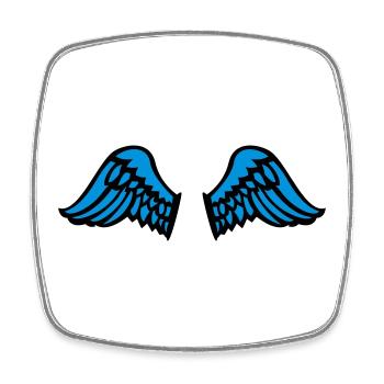 wings - Viereckiger Kühlschrankmagnet - Weiß - Vorne