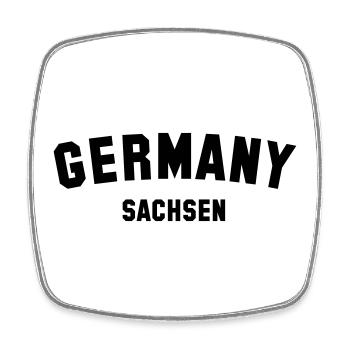 SACHSEN - Viereckiger Kühlschrankmagnet - Weiß - Vorne
