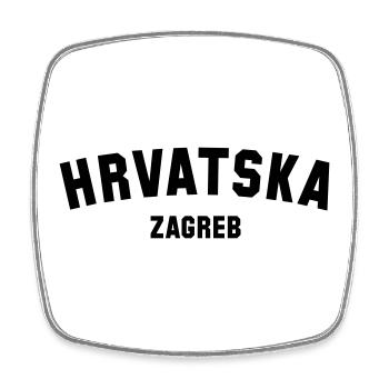 ZAGREB Hrvatska - Kroatien - Croatia - Viereckiger Kühlschrankmagnet - Weiß - Vorne