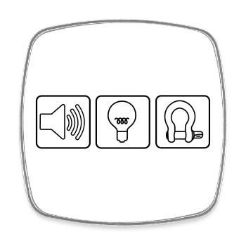 Sound Light Rigging Logo - Viereckiger Kühlschrankmagnet - Weiß - Vorne