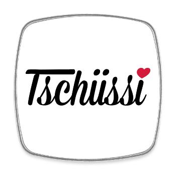 Tschüssi Herz - Viereckiger Kühlschrankmagnet - Weiß - Vorne