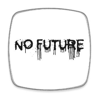 NO FUTURE - Viereckiger Kühlschrankmagnet - Weiß - Vorne