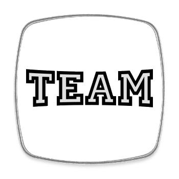 Team - Viereckiger Kühlschrankmagnet - Weiß - Vorne