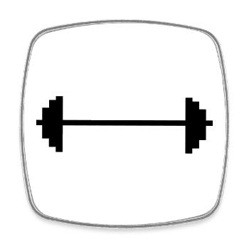 2541614 14692812 weights - Square fridge magnet - white - Front