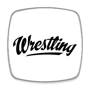 2541614 15360238 wrestling - Magnet carré - blanc - Devant