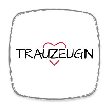 Trauzeugin Herz Junggesellinnenabschied - Viereckiger Kühlschrankmagnet - Weiß - Vorne