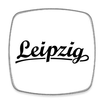Leipzig Classic - Viereckiger Kühlschrankmagnet - Weiß - Vorne