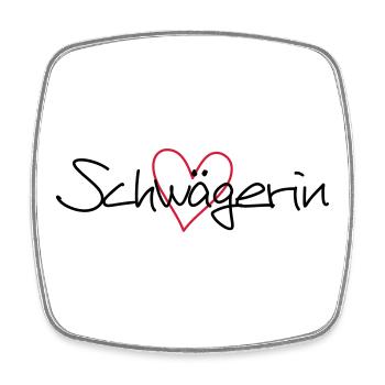 Bachelor party cadeau cœur de soeur - Magnet carré - blanc - Devant