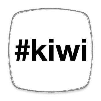 KIWI - Viereckiger Kühlschrankmagnet - Weiß - Vorne