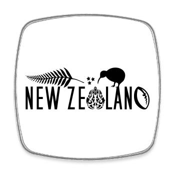 Neuseeland Kiwi Segeln Rugby Maori - Viereckiger Kühlschrankmagnet - Weiß - Vorne
