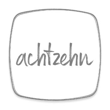18 achtzehn 18. Geburtstag Geschenk Volljährigkeit - Viereckiger Kühlschrankmagnet - Weiß - Vorne