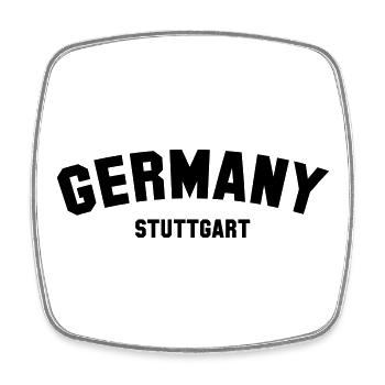 STUTTGART - Viereckiger Kühlschrankmagnet - Weiß - Vorne