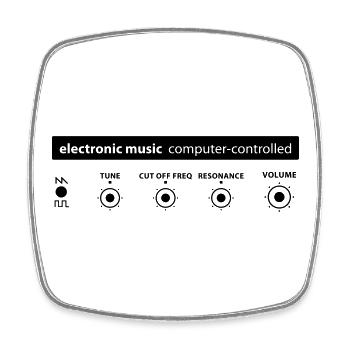 electronic music - Viereckiger Kühlschrankmagnet - Weiß - Vorne