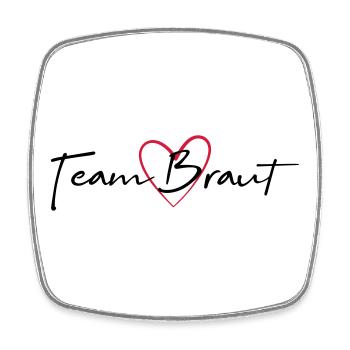 Team Bride Heart Hen Party - Square fridge magnet - white - Front