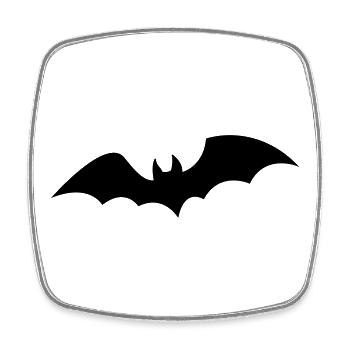 bat - Square fridge magnet - white - Front