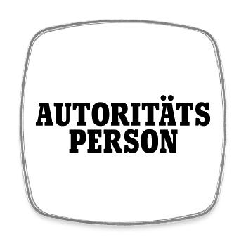 Autoritätsperson - Viereckiger Kühlschrankmagnet - Weiß - Vorne