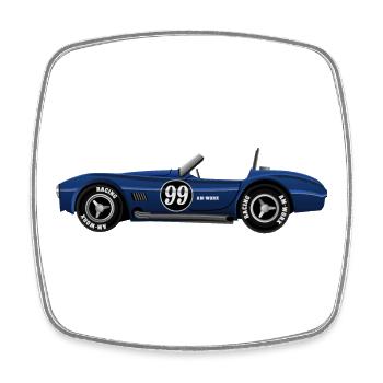 Classic Racer 99 – Vintage Rennwagen - Viereckiger Kühlschrankmagnet - Weiß - Vorne