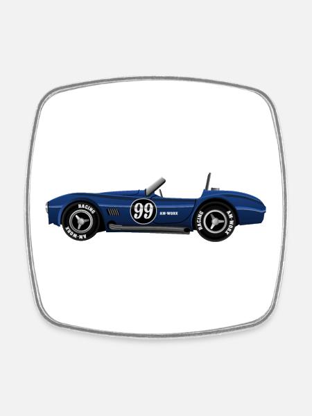 Classic Racer 99 – Vintage Racing Car - Square fridge magnet - white