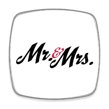 mariage - Magnet carré - blanc - Devant