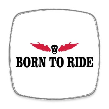 biker - Viereckiger Kühlschrankmagnet - Weiß - Vorne