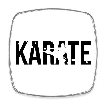 karate - Square fridge magnet - white - Front
