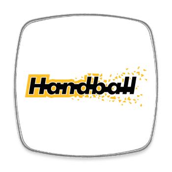Handball - Magnet carré - blanc - Devant