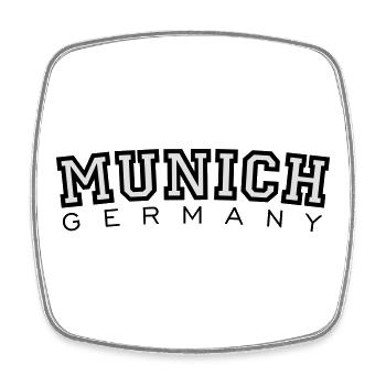 Munich Allemagne Black & White - Magnet carré - blanc - Devant