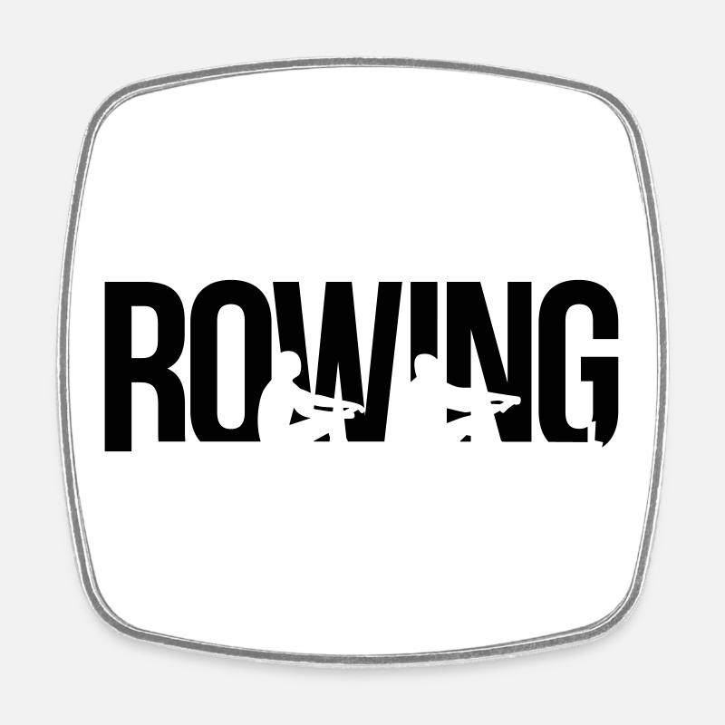 rowing Rudern - Viereckiger Kühlschrankmagnet - Weiß
