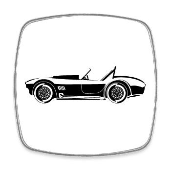 Auto Klassiker cobra Symbol icon Illustration Logo - Viereckiger Kühlschrankmagnet - Weiß - Vorne