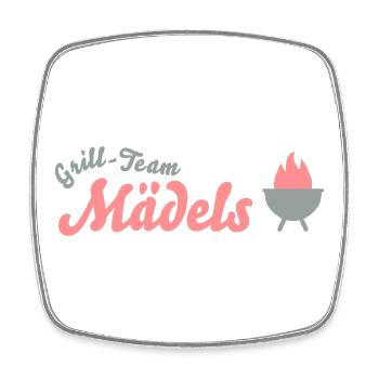 grill-team frauen - Viereckiger Kühlschrankmagnet - Weiß - Vorne
