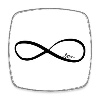 love forever - Square fridge magnet - white - Front