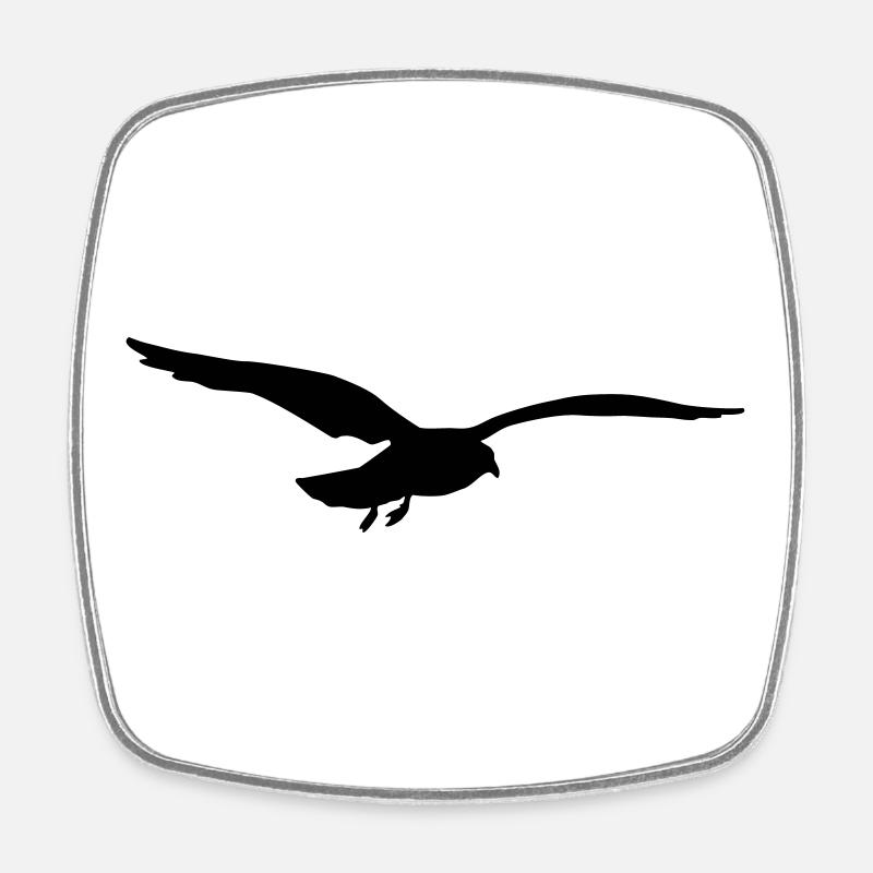 mouette - Magnet carré - blanc