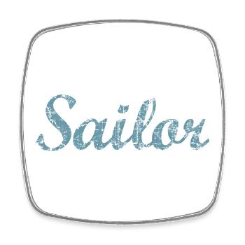 Sailor Segel Segeln Segler - Viereckiger Kühlschrankmagnet - Weiß - Vorne