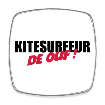 Kiteboarding Kitesurfing Kitesurf Kitesurfer Kiter - Square fridge magnet - white - Front