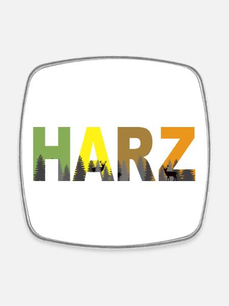 Harz in Farbe - Viereckiger Kühlschrankmagnet - Weiß