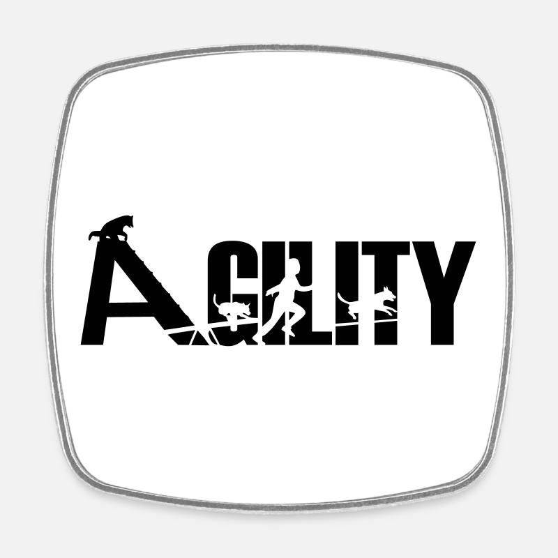 Agility - Magnet carré - blanc