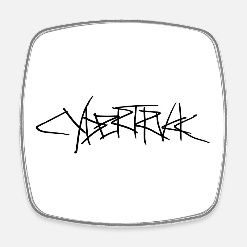 Inscription cybertruck - Magnet carré - blanc