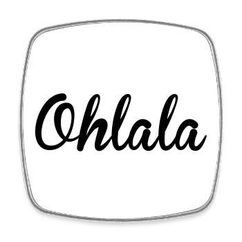 Ohlala / France / Paris / Mode / French / Luxe - Viereckiger Kühlschrankmagnet - Weiß - Vorne