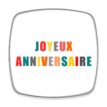 JAHRESTAG. ALLES GUTE ZUM GEBURTSTAG!. ALLES GUTE ZUM GEBURTSTAG!. - Viereckiger Kühlschrankmagnet - Weiß - Vorne