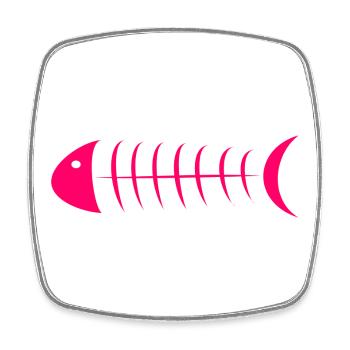 SARDINE. FISH. APRIL FOOL. EASTER. SEA - Square fridge magnet - white - Front