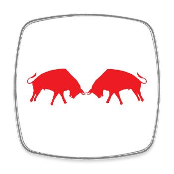 RED BULLS CREATION LOUIS RUNEMBERG ADAGP - Square fridge magnet - white - Front