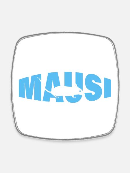 MAUSI - Viereckiger Kühlschrankmagnet - Weiß