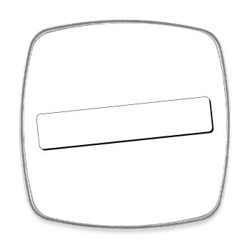 Coins arrondis du champ d’écriture | Ombre | Graphiques vectoriels - Magnet carré - blanc - Devant