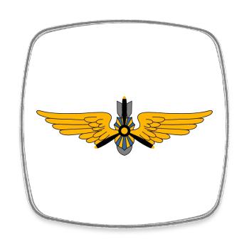 Pilote militaire - Magnet carré - blanc - Devant