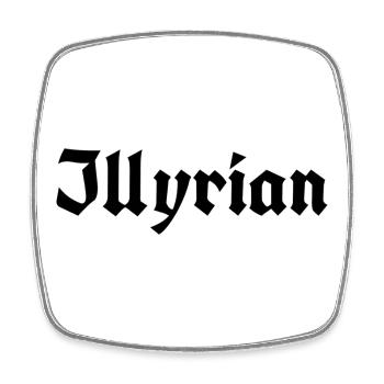 Illyrian - Square fridge magnet - white - Front