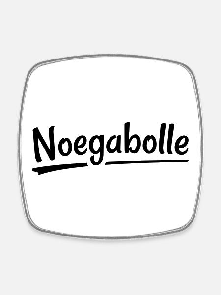 Noegabolle - Antwerpener Dialekt - Viereckiger Kühlschrankmagnet - Weiß
