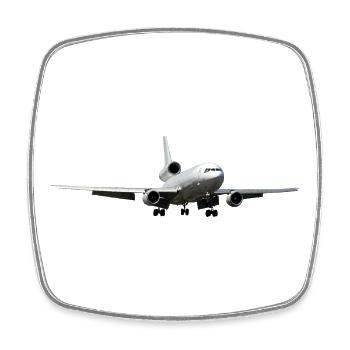 DC-10 - Square fridge magnet - white - Front